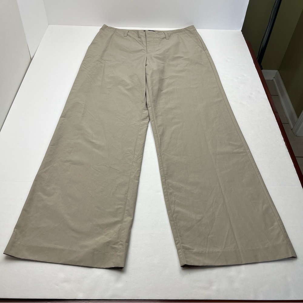 Kal Rieman‎ Tan Khaki Cotton Nylon Blend Pant Womens Size 12 Pockets *FLAWED